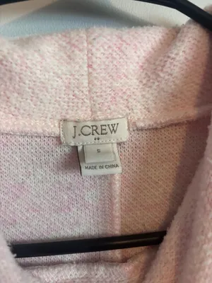 J. Crew Light Pink Fleece Pullover Cowl Neck Knit Long Sleeve Sweater Top thumbnail 5