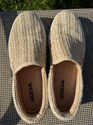 Soda Woven Slip-On Sneakers in Natural Tan thumbnail 3