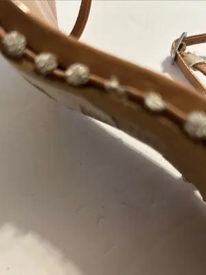 Steve Madden Tan Crystal-Trim Strappy Square-Toe Sandals thumbnail 5