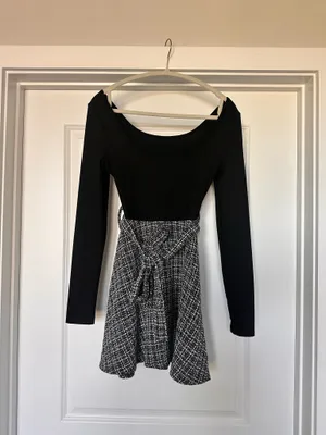 SheIn Long sleeve black mini dress thumbnail 5