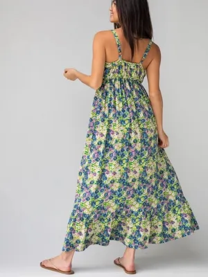 Natural Life Elizabeth Maxi Dress in Green Floral Size: M thumbnail 2