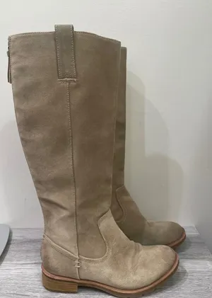 Sofft Samatha Tan Suede Tall Boots Back zip waterproof Aqua line size‎ 6.5M thumbnail 1