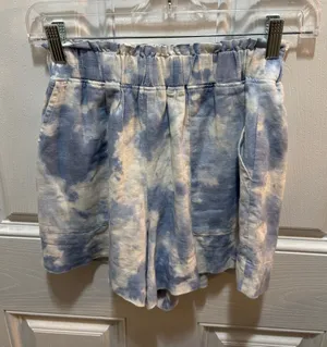 Abercrombie & Fitch Blue and White Tie-Dye Athletic Shorts thumbnail 1