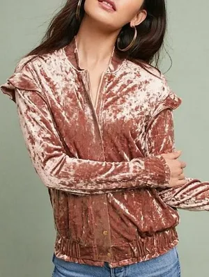 Sabina Musayev Velvet Bomber Jacket thumbnail 1