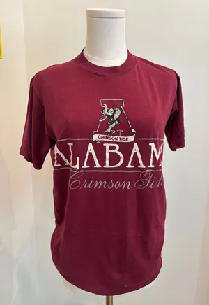 Jerzees Vtg Alabama Graphic Tee Crimson Tide Size Medium thumbnail 1