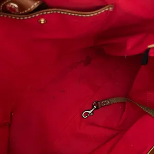 Dooney & Bourke Pebbled Leather Tote Light Pink Purple Brown‎ Trim Shoulder Bag thumbnail 8