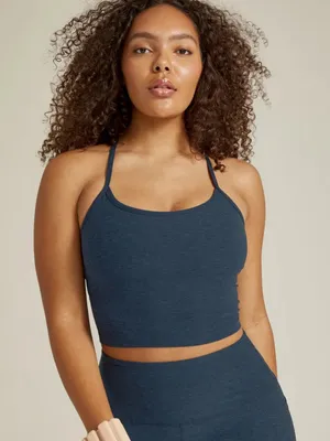 Beyond Yoga Spacedye Slim Racerback Cropped Top teal 2X thumbnail 1