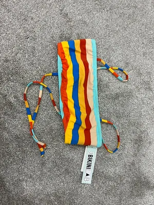 New The Bikini Lab Small Striped Bandeau Bikini Top NWT thumbnail 3
