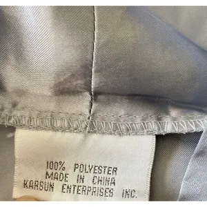 Classic Gray Satin Kimono Short Robe Size M thumbnail 4