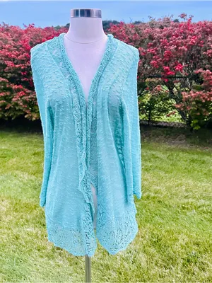 Roz & Ali Lightweight Open Front Cardigan thumbnail 2