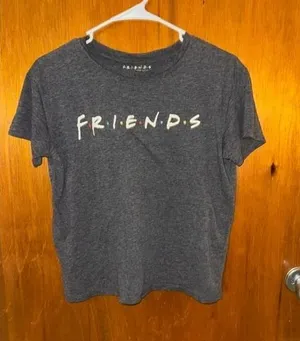 Friends Television Series Graphic T-Shirt Charcoal Gray Womens Small S Tee (C) thumbnail 1
