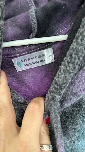 Soft Serve Clothing Boutique Purple Tie Dye Hoodie thumbnail 2