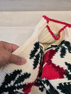 {M} Vintage Knit Christmas Sweater Red Size M thumbnail 8