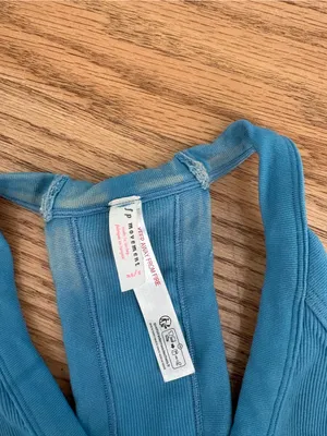 Women’s Teal V-Neck Racerback Tank Top thumbnail 2