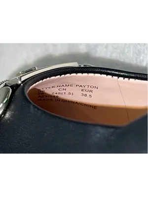 Kate Spade Black Leather Ballet Flats Silver Spade Detail thumbnail 7