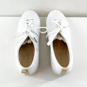 Vionic Paisley Lace Up Casual Leather Low Top Sneakers White 9.5 thumbnail 5