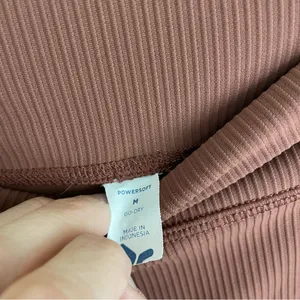 Old Navy Powersoft Ribbed Flare Leggings Brown Size M thumbnail 9