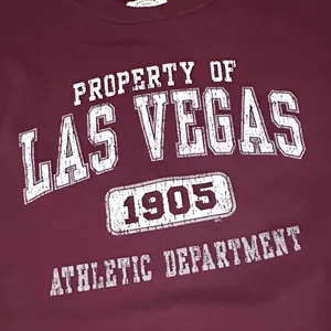 Las Vegas Nevada Crew Sweatshirt Adult M Pullover Distressed Graphic Maroon thumbnail 4