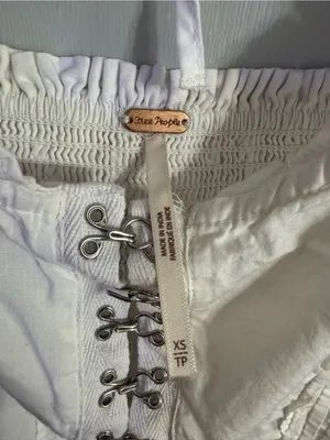 Free People White Hook-and-Eye Amelia Corset Top Size XS thumbnail 4