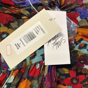 NWT! Jill Stuart Autumn Wedding Guest Strapless Flowy Fit Flare Floral Dress - 4 thumbnail 5