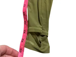 ✨ Lululemon Nulu Crisscross Mesh‎ Stirrup Tight Olive Green Leggings Sz 6 ✨ thumbnail 9