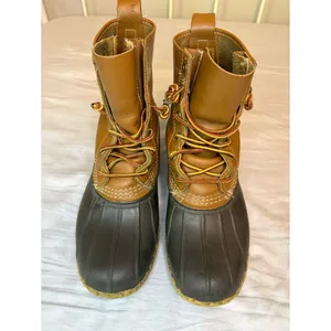 Vintage L.L. Bean Bean Boots Size 6M Brown Leather Made in Maine USA thumbnail 3