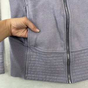 Lululemon‎ Radiance Jacket Purple Full Zip Funnel Neck Quilted Fleece Womens 10 thumbnail 5