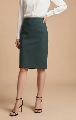 MICHAEL KORS | Charcoal Gray Knit Pencil Skirt Sz 6 thumbnail 1