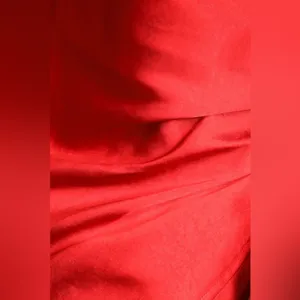Lulu’s Want You By My Side Red Satin Twist-Back Halter Mini Dress Size Large thumbnail 5
