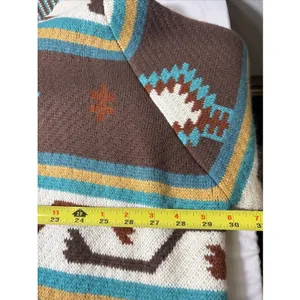 Anne French Aztec Geometric Open Front Cardigan Southwestern Cozy Casual 2X/3X thumbnail 7