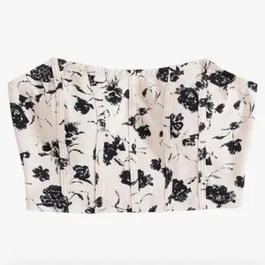 floral corset crop top thumbnail 1
