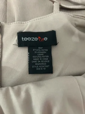 Teeze Me Champagne Colored Satin Mini Dress thumbnail 3