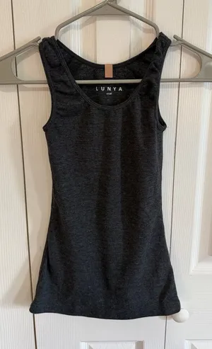 Lunya Basic Sleep Tank Charcoal Grey Size Small Gray thumbnail 1