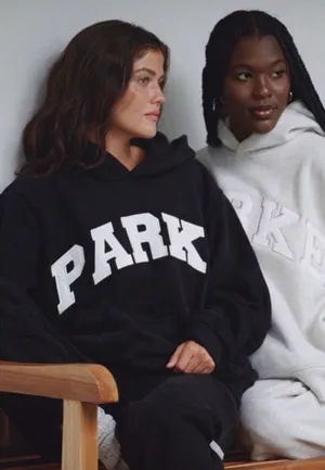 Parke Varsity Black Sweatshirt Hoodie Pullover Size S/M thumbnail 1