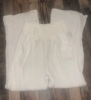 Aerie Wide-Leg Linen Pants Beach thumbnail 1