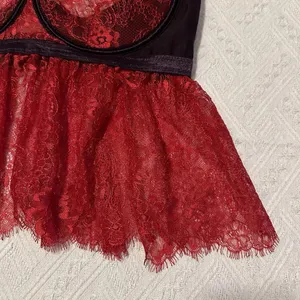 Seven Til Midnight Plus Red & Purple Lingerie Babydoll Cami Top Sz 1X/2X NWOT thumbnail 4