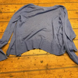 Aerie Womens Size Medium Blue Long Sleeve Cardigan Pockets Buttons TINY FLAW‎ thumbnail 4