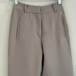 Quince Stretch Straight Leg Trouser Pants‎ Women XS Taupe Brown Minimalist NWT thumbnail 3