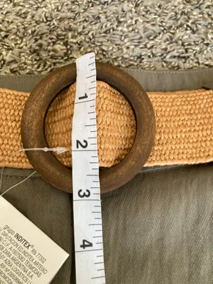 Zara High Waisted Linen Blend Bermuda Shorts Belted Size S NWT thumbnail 7