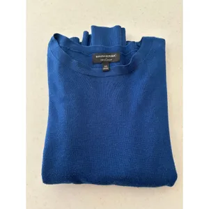Banana Republic Forever Sweater XS Blue Merino Blend Crew Neck Lightweight Knit thumbnail 8