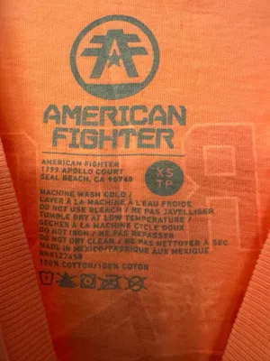 American Fighter Brimley Women's Coral Peach Graphic Cotton Tee Size XS thumbnail 11