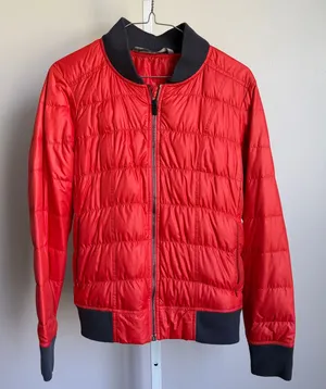 Athleta‎ Goose Down Red Jacket sz S outdoors hiking thumbnail 1