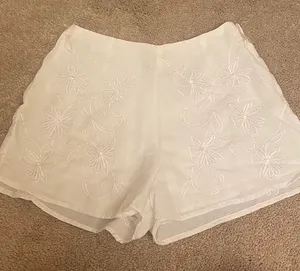 White Embroidered Shorts thumbnail 1