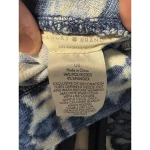 Lucky Brand Lounge Shorts Womens Large Blue Tie Dye Drawstring Athletic Stripe‎ thumbnail 4