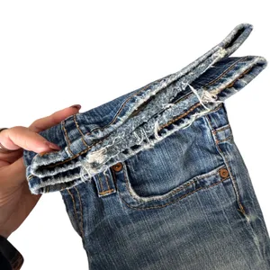Big Star Casey Bootcut Jeans Medium Wash Distressed Denim Low‎ Rise Size 30L USA thumbnail 11