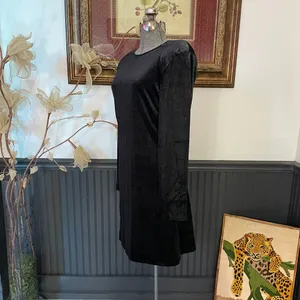 NWT Highline Collective Starry Night Velvet Long Sleeve Mini Dress Sz L 💛🎀 thumbnail 6