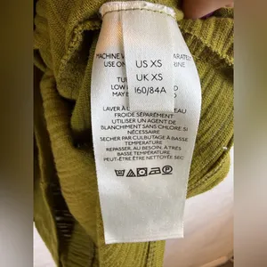 Free People Natasha Puff Sleeve Olive Green Top Size XS thumbnail 8