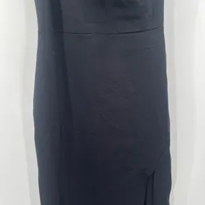 LULU'S Good Times Only Dress Small Maxi Black Bodycon One Shoulder NEW High Slit thumbnail 9