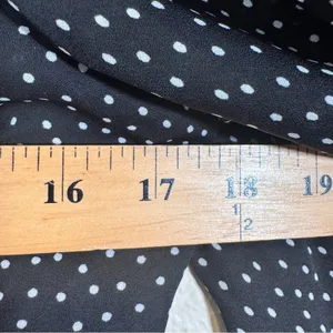 Abercrombie & Fitch Black Polka Dot Puff Sleeve Blouse Womens M Cropped Smocked thumbnail 5