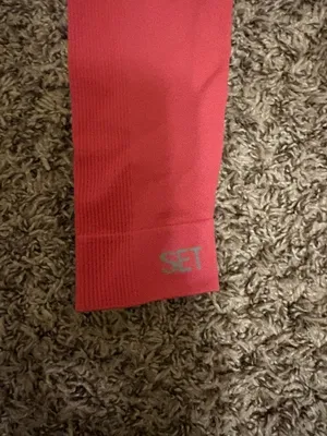 Set Active Leggings Solid Pink Estimated Size Small Ankle Length Nylon Blend thumbnail 4